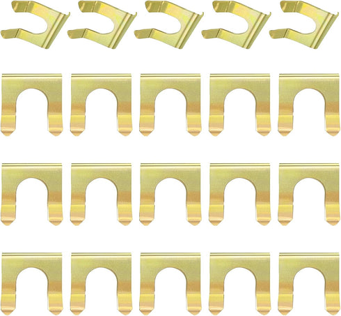20 PCS Brake Line Clips Metal Brake Hose Retainer, U Shaped Brake Hose Bracket Hose Retaining Clip, Parking Brake Cable Clip, Universal Brake Hose...