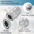 2 Sets NPT 1/4 Inch Pressure Washer Coupler Quick Connect Plug Stainless Steel Male and Female Quick Connect Fittings Pressure Washer Adapter Set ...