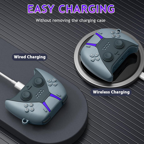 MOFREE AirPods Pro 2nd Generation Case Cover with Cleaner Kit, 3D Game Controller Design Soft Silicone Shock-Absorbing Protective Cover for Airpod...