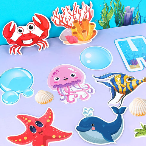 Fish Cutouts Tropical Fish Cutouts Classroom Bulletin Board Decorations, The Sea Ocean Creature Paper Decorations for Toddler Kids Classroom Schoo...