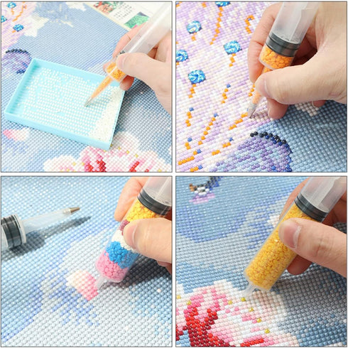 Ciieeo 3pcs Painting Pens Pen Tools D Picker Liquids Supplies Picture Dotting Nail Measuring Syringe Accessories Crafts Automatic Needle Diamonds ...