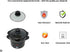 Cookware Universal Replacement Lid Knob – Heat Resistant, Bakelite Kitchen Pot Lid Handle, Black w/Silver Lining (1)...