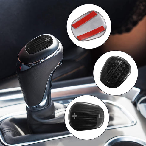 X AUTOHAUX Car Gear Shift Knob Cover Sticker Stainless Steel for Chevrolet Equinox 2018-2020 Black...