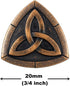 Bezelry 12 Pieces Triangle Celtic Trinity Knot Metal Shank Buttons. 20mm (3/4 inch) (Antique Copper)...