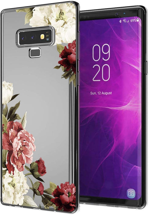for Galaxy Note 9 Case, Note 9 Case with Flowers, Slim Shockproof Clear Floral Pattern Soft Flexible TPU Back Phone Cove for Samsung Galaxy Note 9...