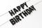 Happy Birthday Felt Fabric Banner | Black Birthday Garland | Reusable Birthday Decoration | Elegant Festive Birthday Party Supply (Black)...