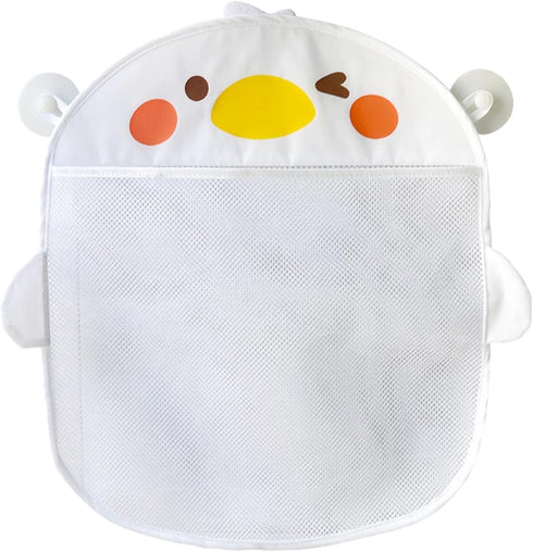 Mesh Bath Toy Organizer?Wth 2 Suction Cups Hanging Mesh Bathtub Toy Holder for Kids and Baby Compatible with Bath Toy Storage(White)...