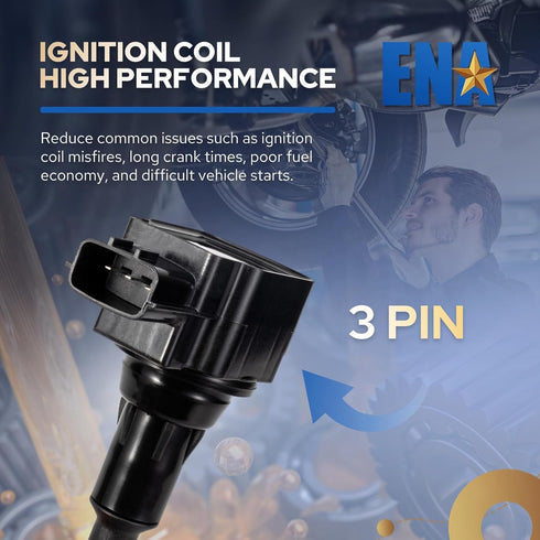 ENA Set of 1 Ignition Coil Pack 5.6 V8 Compatible with Infiniti Nissan 2004 2005 2006 QX56 Titan Truck, 2005 2006 Armada Replacement for UF510 C14...