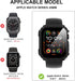 Suoman 1 PC Waterproof Case for Apple Watch Series 9/8/7 45mm Screen Protector,?Dazzling Cool Armored ? Tempered Glass Screen Protector Cover for ...