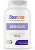 BESTVITE Selenium 200mcg (180 Vegetarian Capsules) - No Stearates - No Flow Agents - Vegan - Non-GMO - Gluten Free...