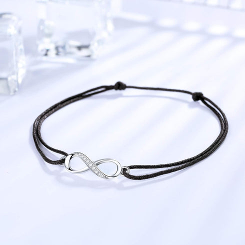 Infinity Anklet for Women Ladies ZENI Soft Skin-friendly Rope Ankle Bracelets Handmade 34cm Adjustable Love Friendship Summer Bracelet Gifts for W...