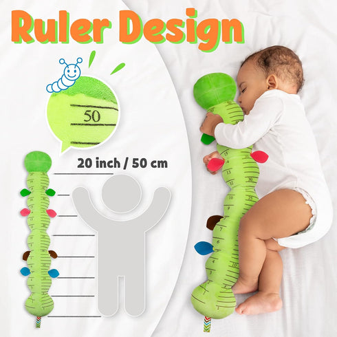 Baby Toys Musical Caterpillar,Infant Stuffed Animal Toys with Crinkle and Rattles,Soft Sensory Toys with Textures for Tummy Time Newborn Boys Girl...
