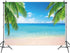 7x5ft Summer Beach Photography Backdrop Sea Ocean Palm Leaf Sand Beach Background Wedding Baby Shower Birthday Party Banner Supplies Photo Booth P...