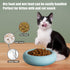 6.1 Inch Cat Bowls, 7 oz Ceramic Cat Food Bowl, Whisker Fatigue Relief Cat Bowl, Anti-Vomiting, Protect Spine, Perfect for Indoor Cats?Blue?...