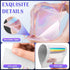 JETMORE Mylar Bags, 100 PCS Holographic Bags, White Smell Proof Bags with Front Window, Small Business Packaging Supplies, Resealable Bags for Foo...