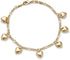 Bling Jewelry Multi Nautical Dolpin Heart Dangle Ball Charms Anklet Anchor Link Figaro Chain Ankle Bracelet For Women Teens 18K Gold Plated Brass ...