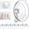 HangerSpace Suction Cup Hooks, 2.5 Inches Clear Suction Cups with Metal Hooks Large Suction Cup for Kitchen Bathroom Shower Wall Window Door - 8 P...