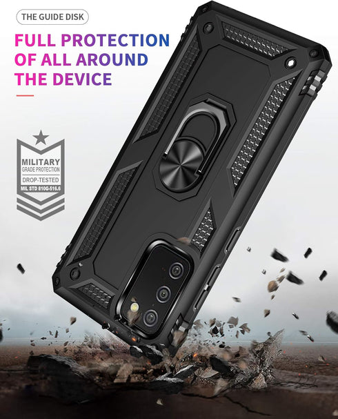for Samsung A02s Case, Galaxy A02s Case with HD Screen Protector, Military-Grade Ring Kickstand Holder Car Mount 15ft Drop Tested Shockproof Cover...