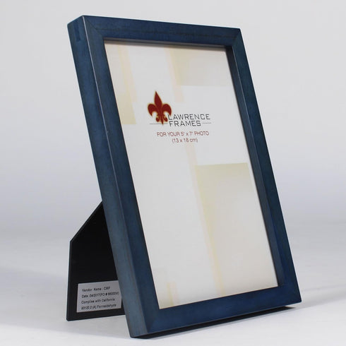 Lawrence Frames Blue Wood Picture Frame, Gallery Collection, 5 by 7-Inch...