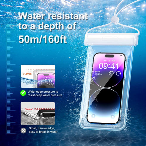 Waterproof Bag Phone Dry Pouch: iPhone Water Proof Protector for Snorkeling Swimming (Pink)...