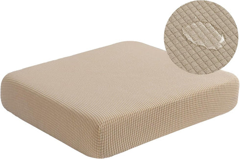 Water Repellent Couch Cushion Covers, Stretch Sofa Seat Slipcover Sets for Camper, Furniture Protector for Pets (Chair Cushion, Sand)...