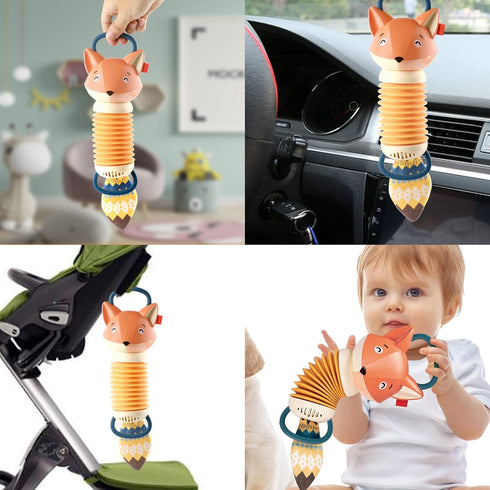 Accordion (Fox Shape) Music Educational Toys Cartoon Shape Kids Toddlers Preschool Music Toys with 12 Kinds of Sound Effects...