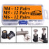 36 Pairs M4 M5 M6 Neoprene Well Nuts with Stainless Steel Screw M5 Rubber Well Nuts Kayak Brass Copper Bolts Well Nut Kit for Kayak Motorcycle Boa...