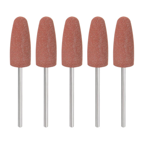 5pcs Rubber Polishing Bit Silicone Buffing Wheels 80 Grit 10mm Dia Mounted Grinding Head for Electric Grinder Rotary Tool, Cone Shape...