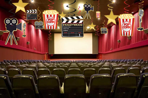 Movie Night Decorations Hanging Swirls Hollywood Movie Theme Party Decorations Supplies 30pcs...