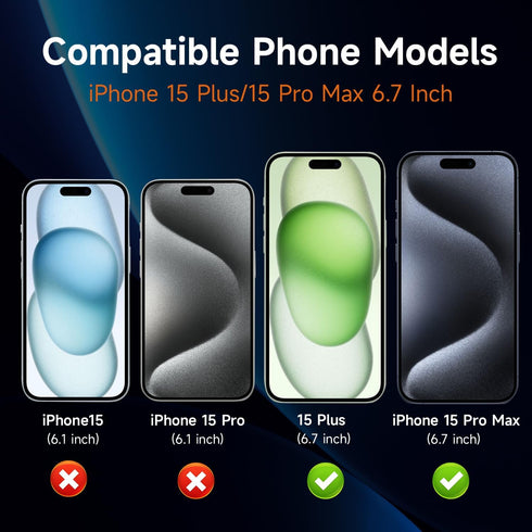 Privacy Screen Protector iPhone 15 pro max//15 Plus 6.7 inch, Sensor Protection,9H Full Coverage Screen Tempered Glass Anti-Spy Bubble Free Case F...