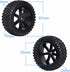 1/10th Scale Off-Road RC Tires&12mm Hex Wheel Rims, Pre-glued with Sponge Inserts Compatible with Traxxas Redcat Exceed RC 1:10 Buggy...