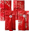 4 Pcs Silk Red Envelopes Lucky Money Pockets Hongbao Chinese Element Invitation Envelop for Wedding, New Year, Spring Festival...