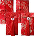 4 Pcs Silk Red Envelopes Lucky Money Pockets Hongbao Chinese Element Invitation Envelop for Wedding, New Year, Spring Festival...