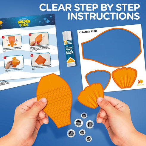Arts and Craft Kit for Toddlers Ages 3, 4, 5 Years - Craft 9 Fun Fish Characters...