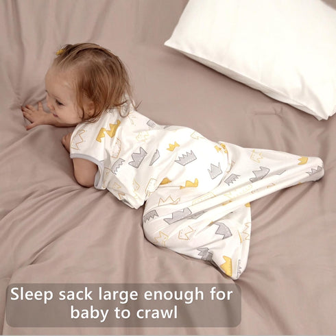 TILLYOU Sleep Sack 6-12 Months - 0.5 TOG Baby Wearable Blanket with 2-Way Zipper, Extra Soft Cotton Sleeveless Sleeping sack 2 Pack, Gray Grown...