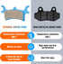 Youxmoto Brake Pads Ceramic Fit For Polaris Sportsman 400 450 500 600 700 800 HO EFI 4x4 2002-2014, Fit For Polaris Trail Blazer Boss 250 330 / fo...