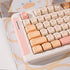 Cute Keycaps, Moa Profile Keycaps 75 Percent,PBT Double Shot Keycaps Set, Pink Round 130 Keys for Mechanical Keyboard 61/64/75/84/87/104/108 Layou...