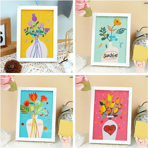BESTING Diamond Painting with Frames, Mosaic Gem Sticker DIY Art Project Kits Flowers Plants Holiday Crafts Supplies Gifts Home Decoration(DPRF182...