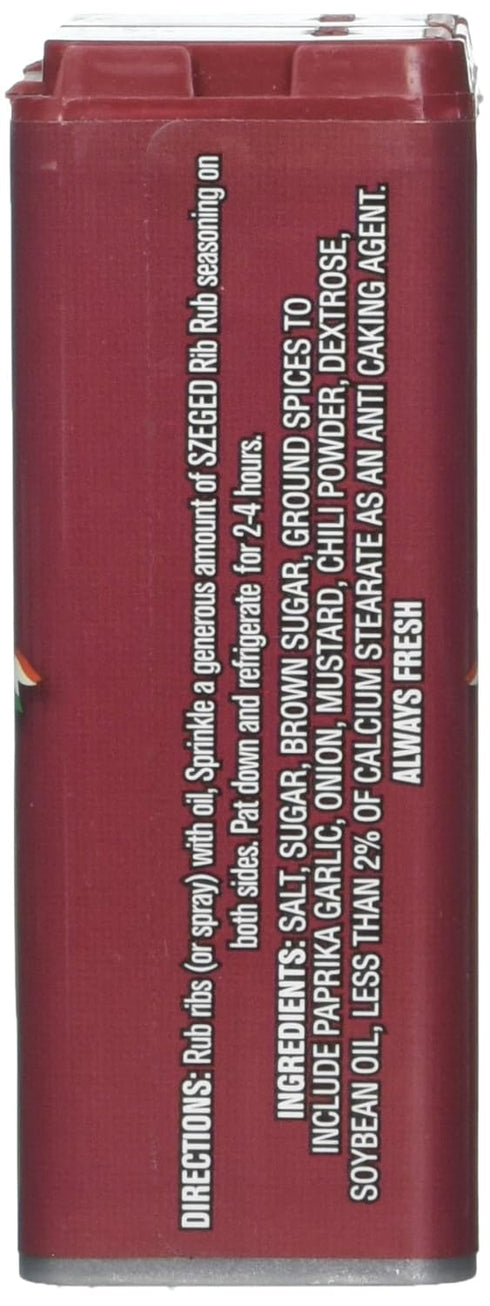 PRIDE OF SZEGED Rib Rub, BBQ, Pork and Beef Seasoning Spice Mix, 5oz. Tin, 1-Count...