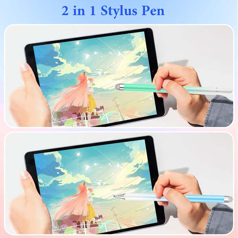 Stylus Pens for Touch Screens, 2 in 1 Magnetic Disc Stylus Pen for iPad with Magnetic Cap, Tablet iPad Pencil Compatible with iPhone/iPad/Android/...