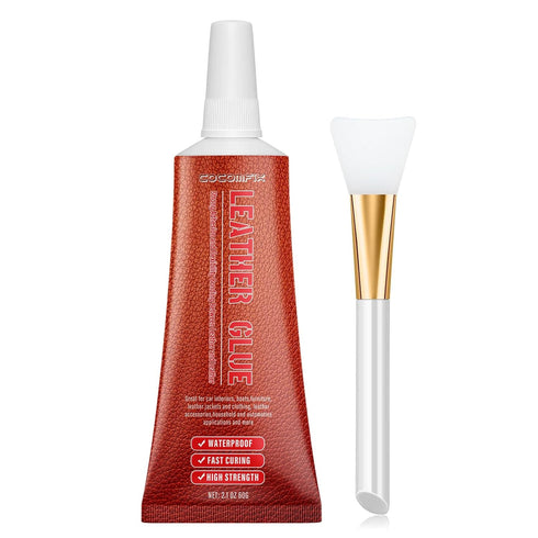 Leather Glue, 60g Leather Adhesive Repair Glue, High Strength, Flexible Adhesive w/Permanent Bonding for Craft or Repair for Leather Jackets, Sofa...