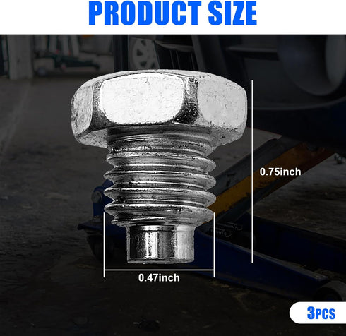 3 PCS 3 Ton 4 Ton Car Horizontal Jack Pressure Rod Fixed Screw, Waterproof Durable Metal Vehicle Jack Handle Bolt, Universal Automotive Repair Scr...