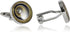 Black & Gold Depth Charge Enamel Cufflinks by Cuff-Daddy...