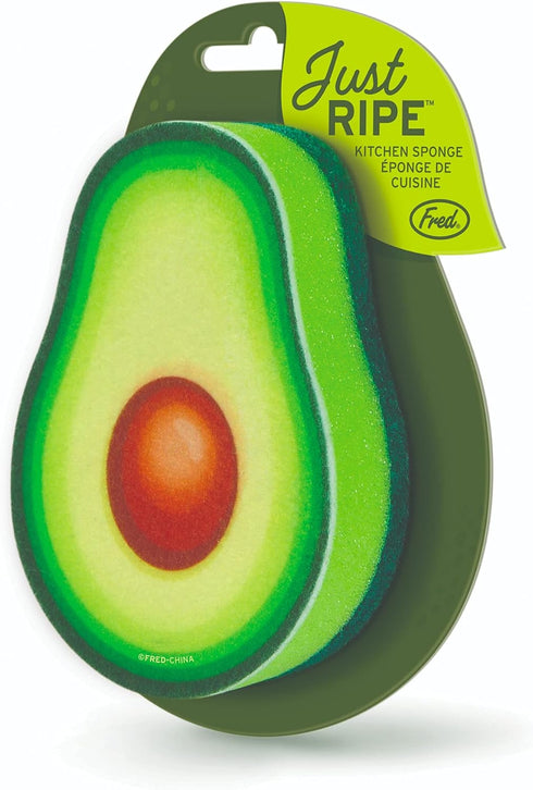 Genuine Fred JUST RIPE-Avocado Sponge, Measures 2.7" by 4.3", Green...