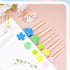 NUOMI 15 Pieces Sponge Stamps Kids Painting Brush with Wooden Handle Mini Cute Round and Flower Shapes for Painting, DIY, Craft, Scrapbooking, Dra...