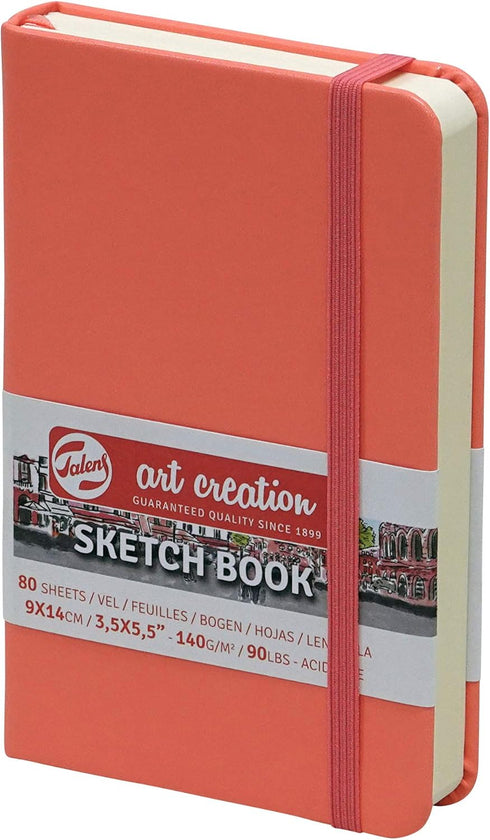 Royal Talens T9314-311M 441840 Talens Art Creation Sketchbook, Drawing Notebook, 3.5 x 5.5 inches (9 x 14 cm), Coral Red...