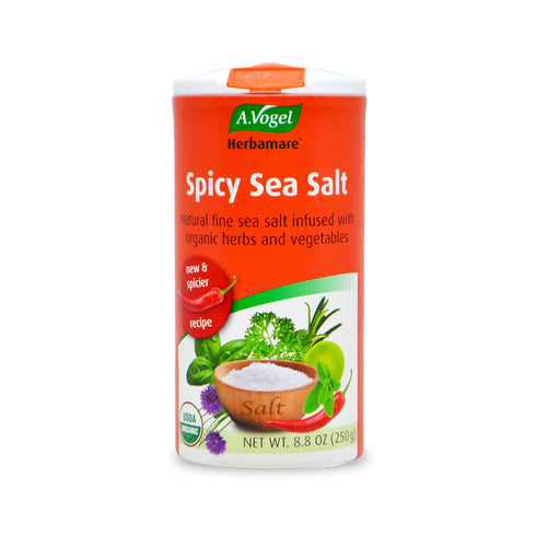 A. Vogel Herbamare Seasoned Spicy Sea Salt - USDA Organic - Seasoning Salt Infused w/ 12 Herbs - 33% Less Sodium - Non-GMO -Gluten Free - Kosher -...