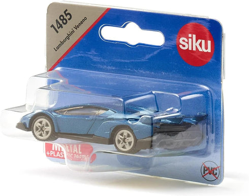 Siku 1485, Lamborghini Veneno, Metal/Plastic, Toy car for Children, Dark Blue, Rubber tyres...