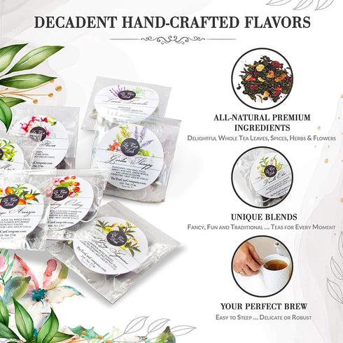 La Tea Dah Tea Assortment Gift Box, Nine Flavors of Premium Assorted Tea Bags, Blended in the USA, Black, Green, Rooibos, Herbal, & Chai Tea Sampl...