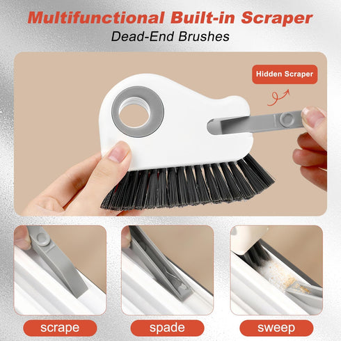 2PCS 2 in 1 Groove Cleaning Brush Window Track Cleaning Tool, Gap Cleaning Brush, Multi-Function Grout Cleaning Tool Grip Brush Bristle Gap Cleani...